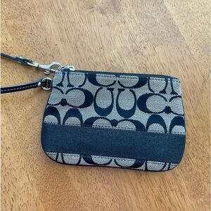 Coach Black and Tan Signature Card Holder